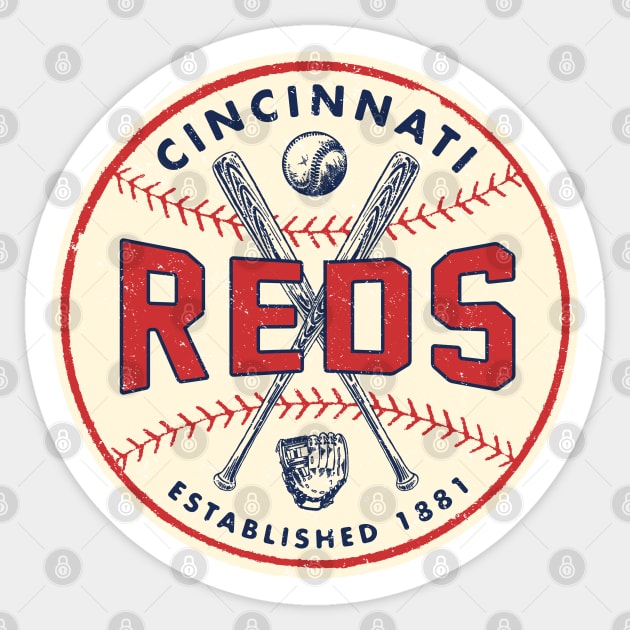 Cincinnati Reds 1 by Buck Tee Originals Sticker by Buck Tee